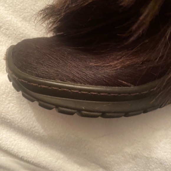 Oscar made in Italy brown  fur apres ski boot 37 - Picture 2 of 8
